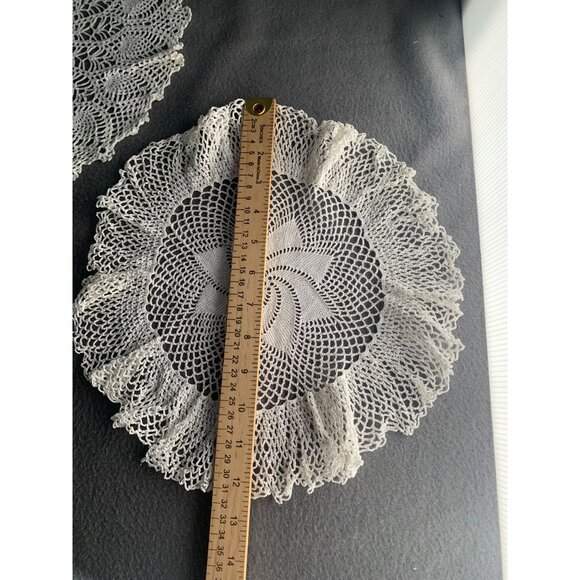Vintage Hand-Crocheted Doilies Set of 3 - Picture 7 of 13
